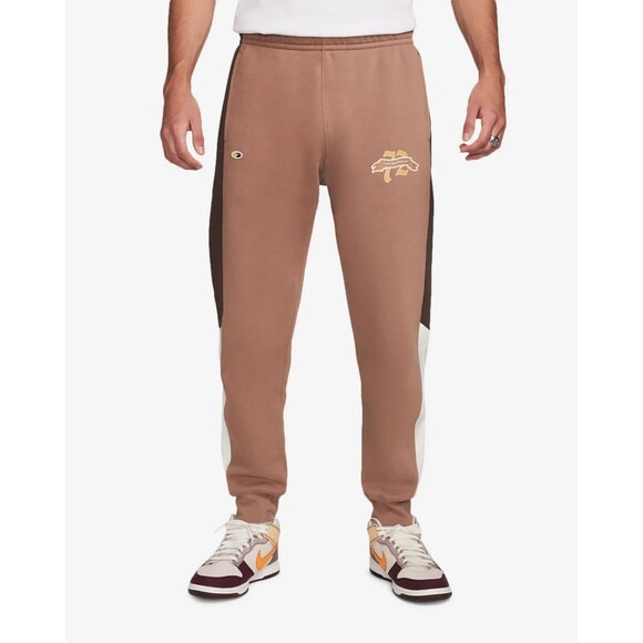 Nike NSW Swoosh High Men's Track Pants Brown/Green - Picture 1 of 5